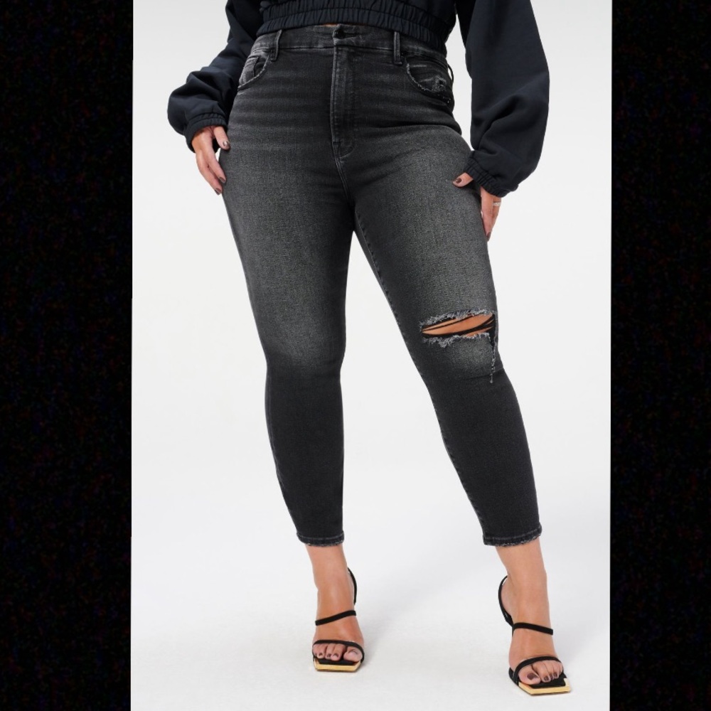 NWT $149 GOOD AMERICAN GOOD WAIST CROP  Size 15